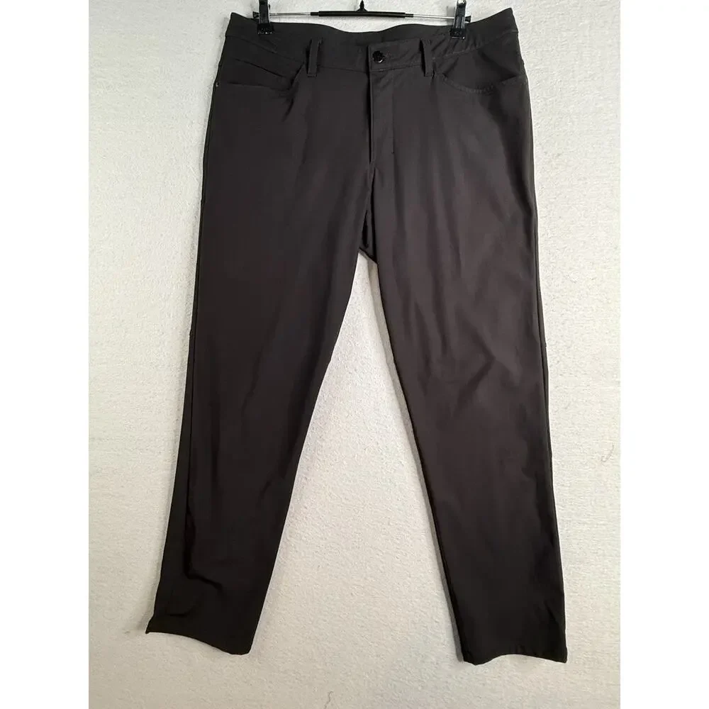 Lululemon Mens ABC Classic Fit 5 Pocket Pants Sz 36‎ x 31 Black Golf Office City