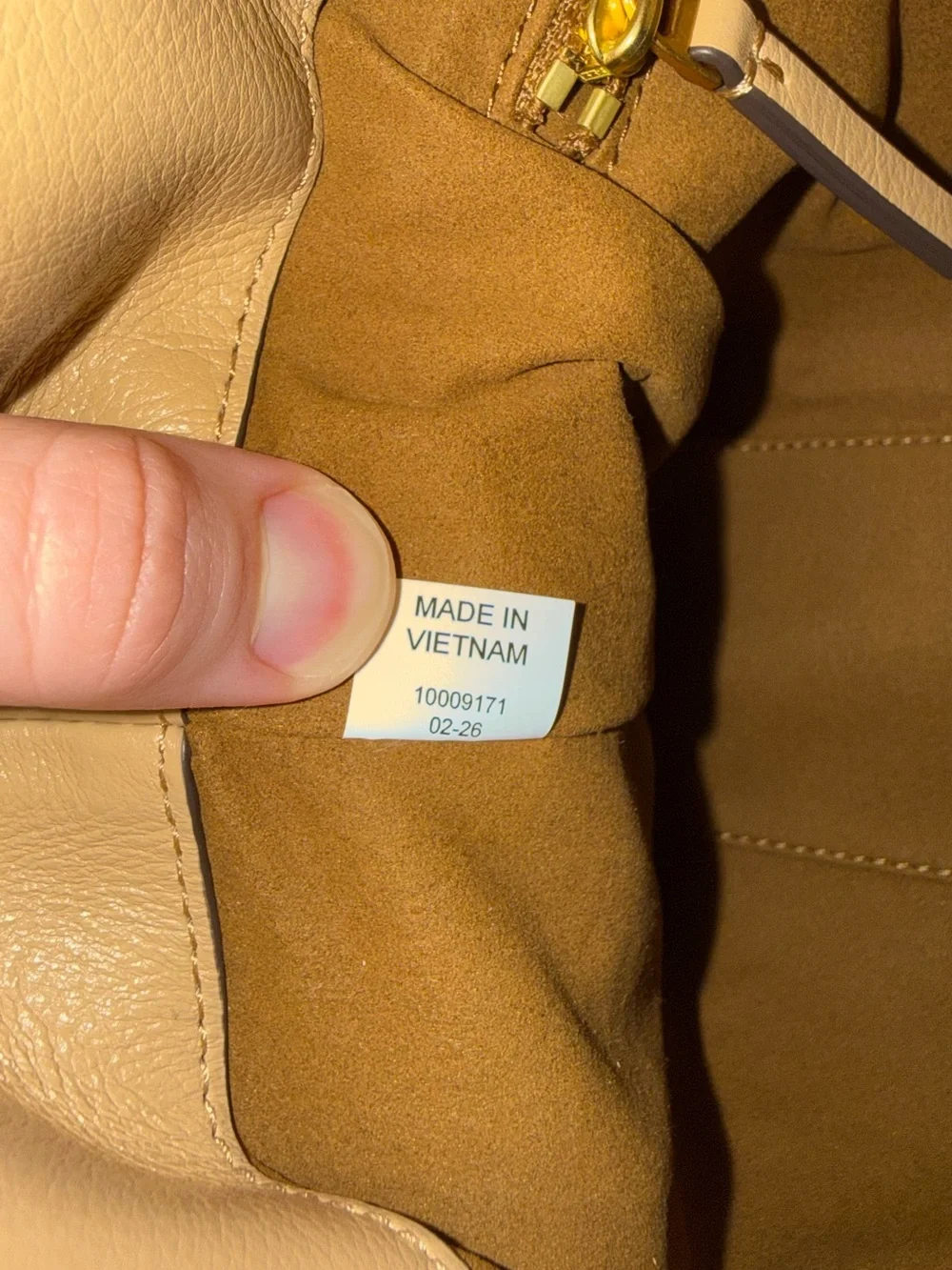 Tory Burch pecan bag brand