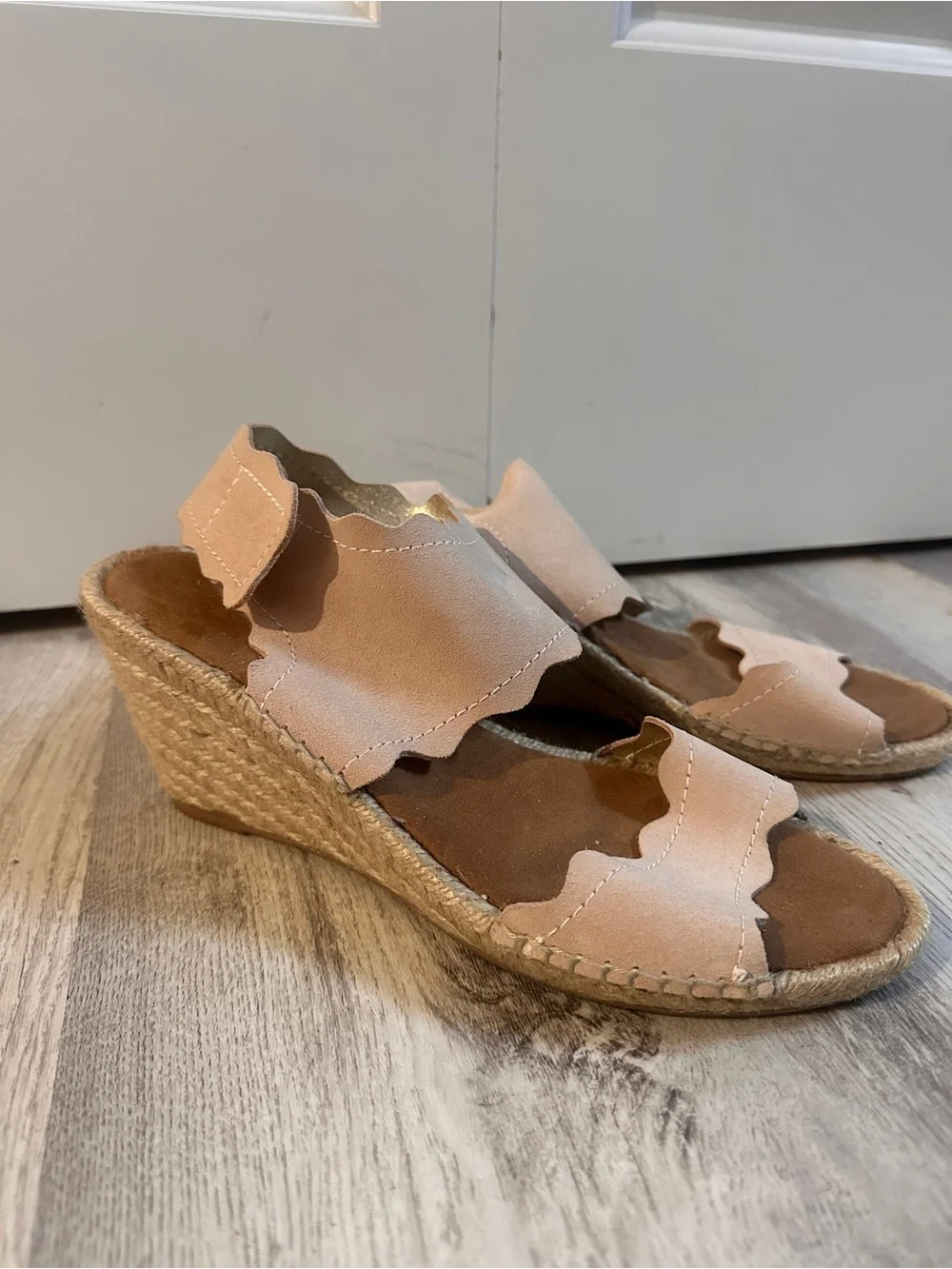 275 Central blush scalloped