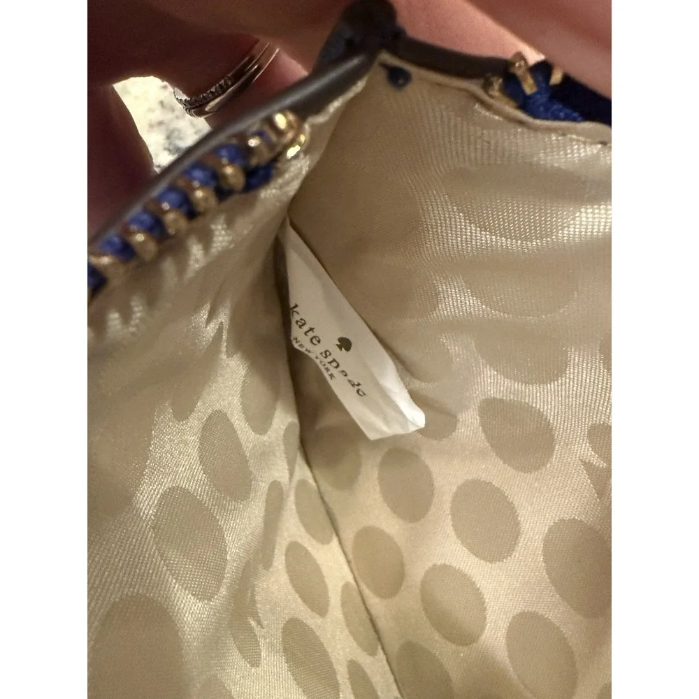 kate spade zippered blue wristlet