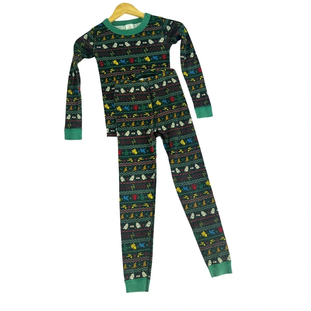 Hanna Andersson Harry Potter Pajamas Kids 8 Fair Isle Organic Cotton PJ Set