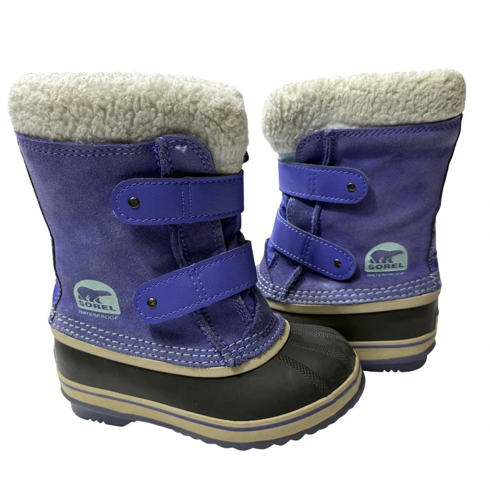 Sorel 1964‎ Pac Strap Winter Snow Boots Purple Girls 13