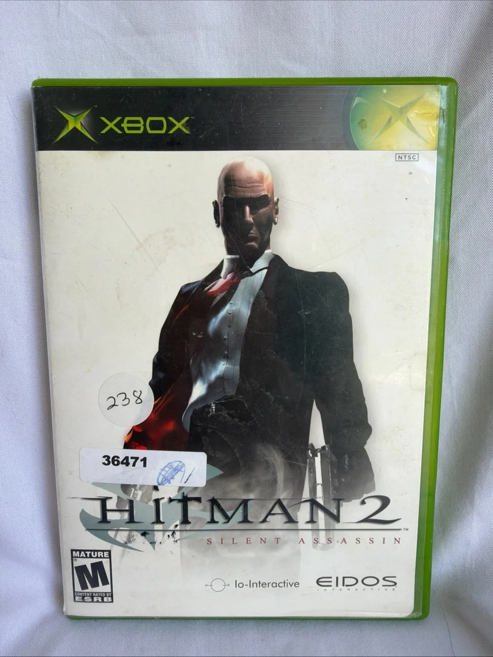 Microsoft Xbox Hitman 2 Case - White, Black & Green Accents