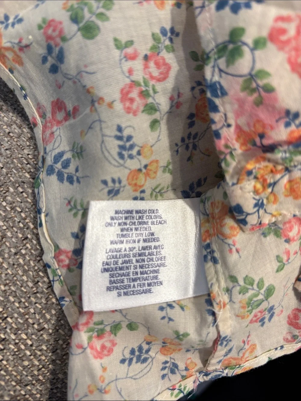 Ralph Lauren blooms blouse fabric