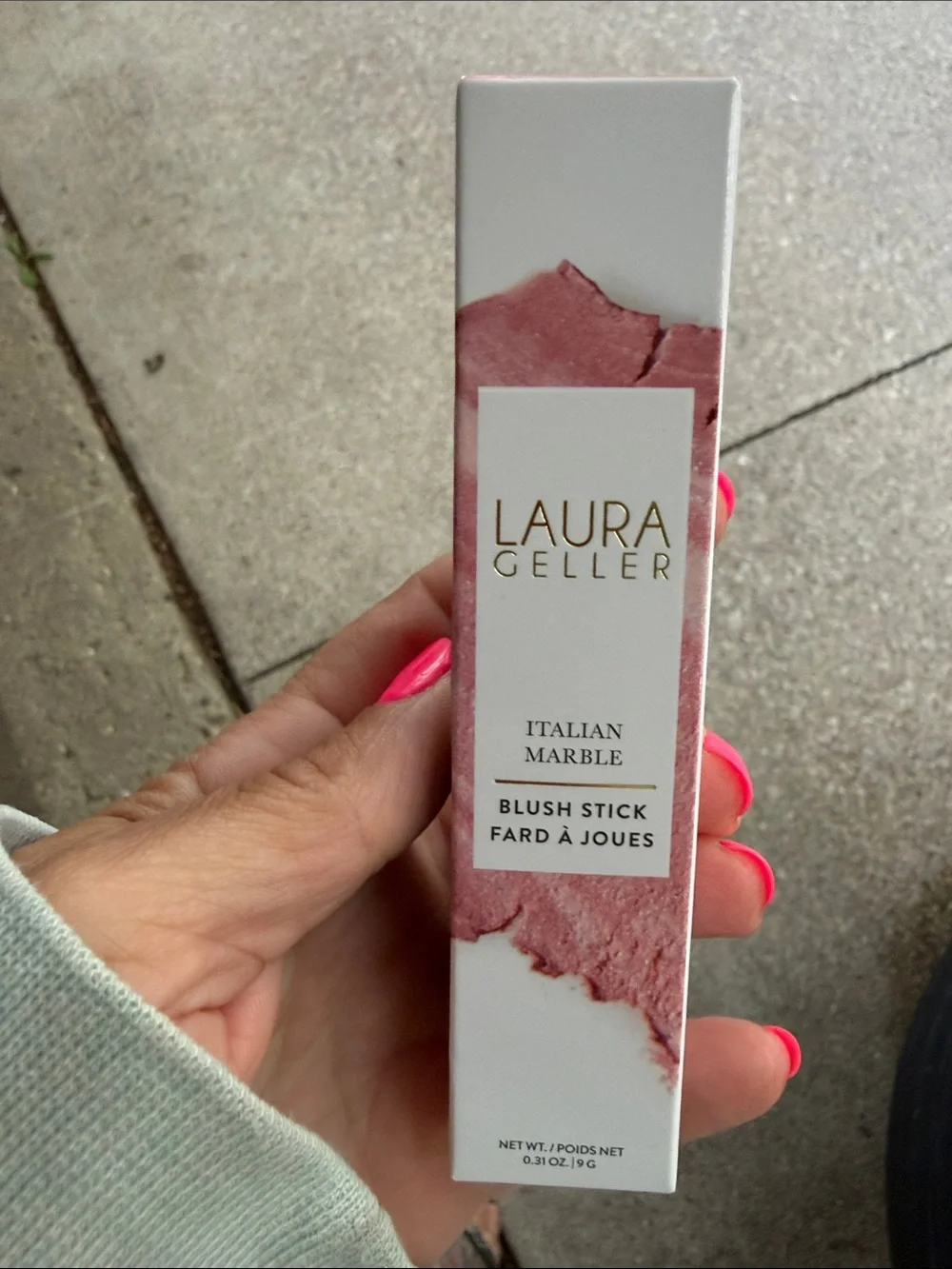 Italian marble blush stick pink fire color