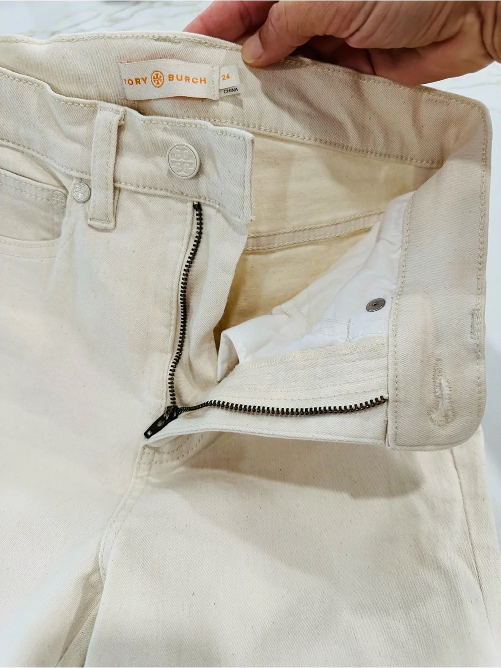 Tory Burch grommets cream