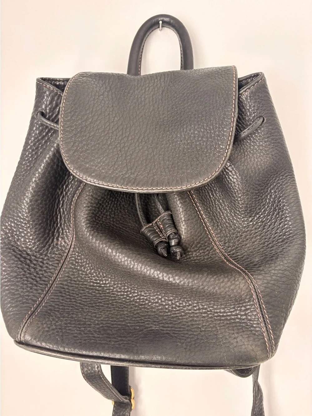 Vintage Coach Backpack Black Pebbled LeatherSonoma 4911 Dustbag EUC