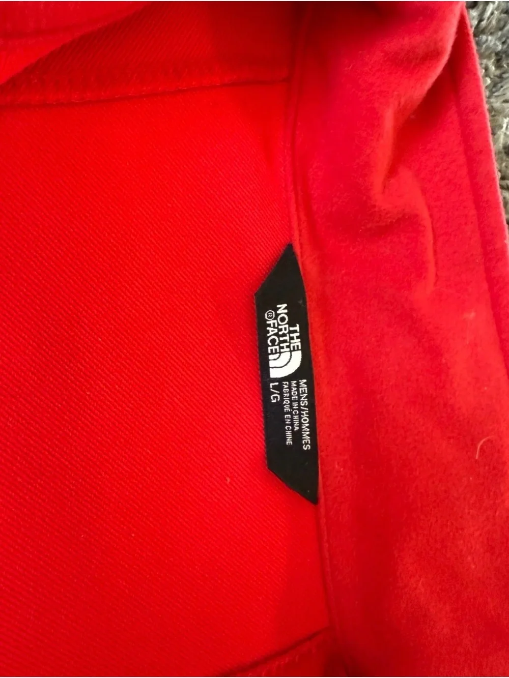 The North Face smoke size worn