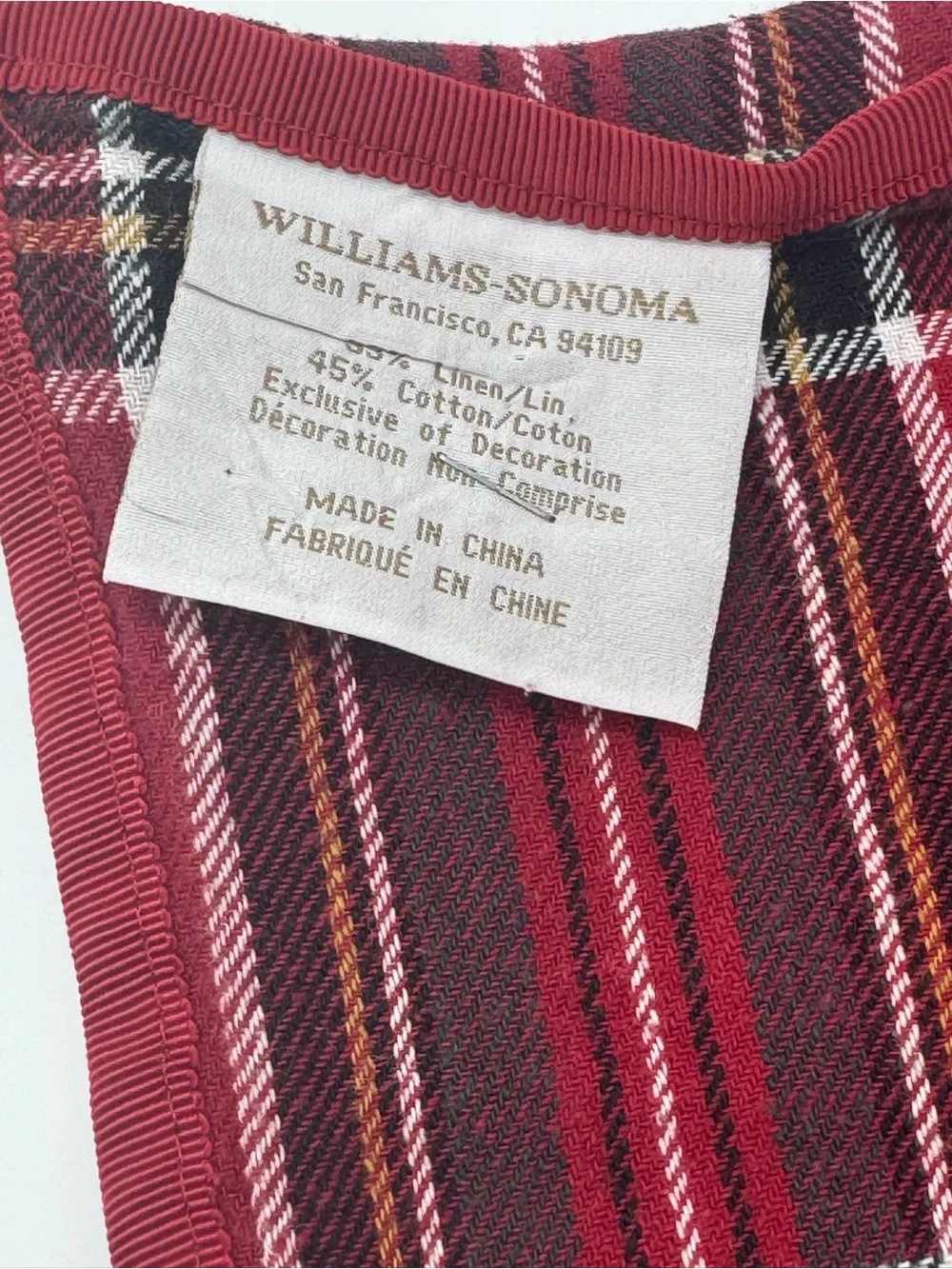Williams Sonoma rectangle rips 108”