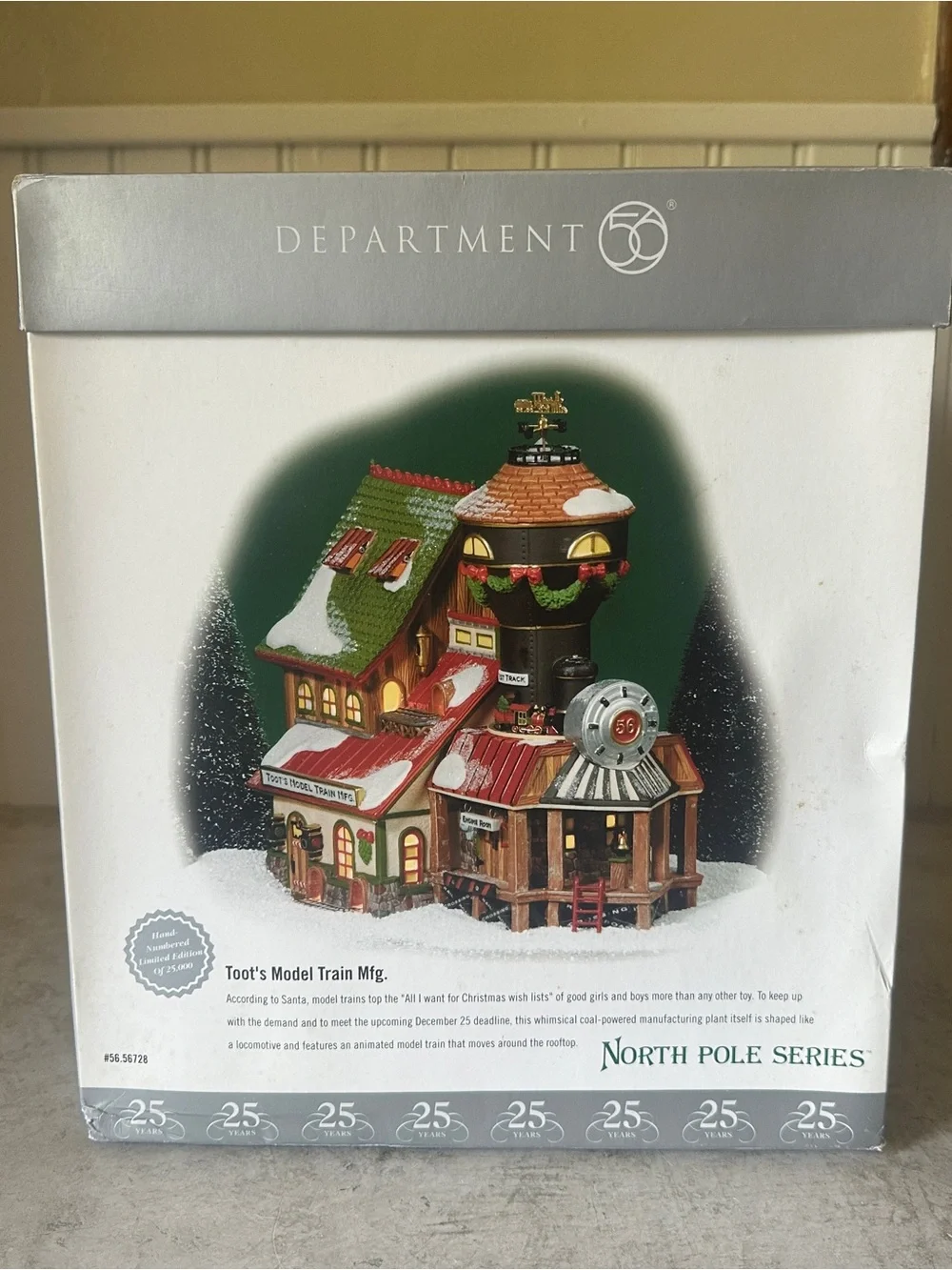 Dept 56 Toot's Model Train Mfg North Pole Series Animated 56728 Works & Complete
