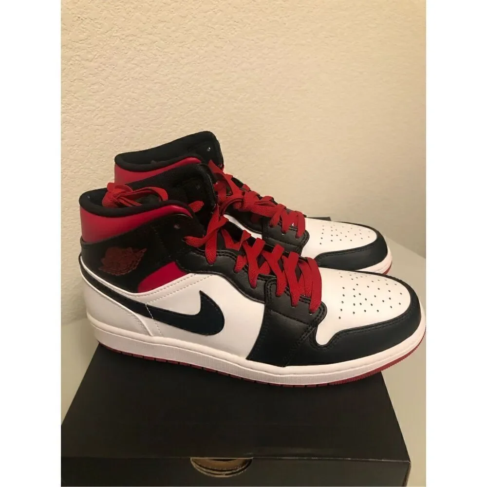 Jordan 1 Mid Black/ Gym Red Men’s Size 11