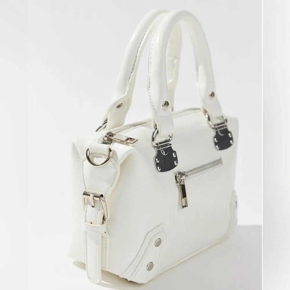 Urban Outfitters Skylar White Faux Leather Crossbody Bag