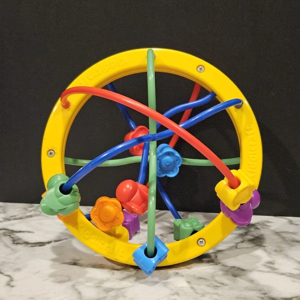 Vintage 1995 Fisher‎ Price Kiddicraft Bead Ball Activity Toy 5779 OT Sensory