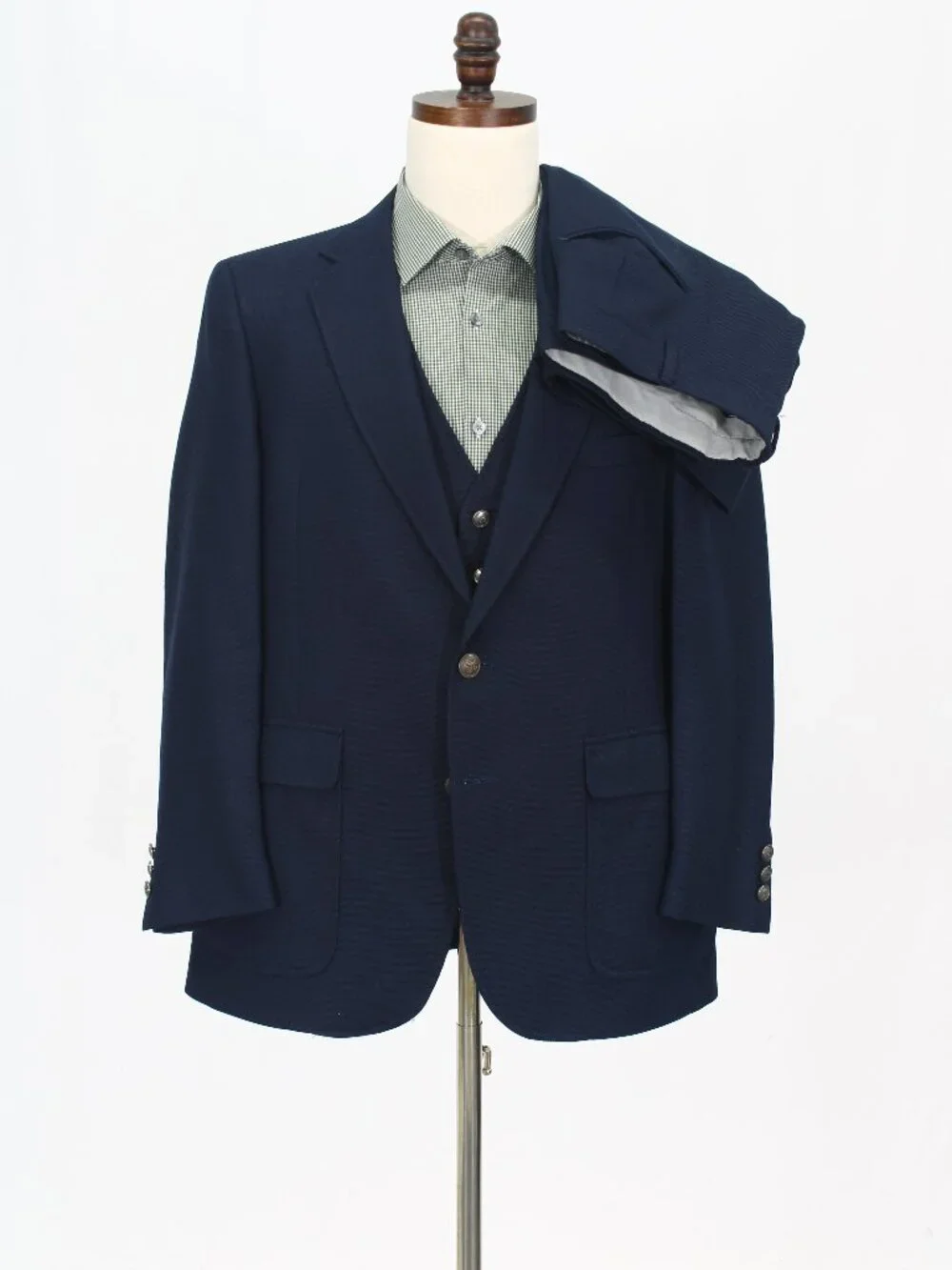 Austin Reed 42S 38x28 Navy Full Suit 2-Button Solid R952