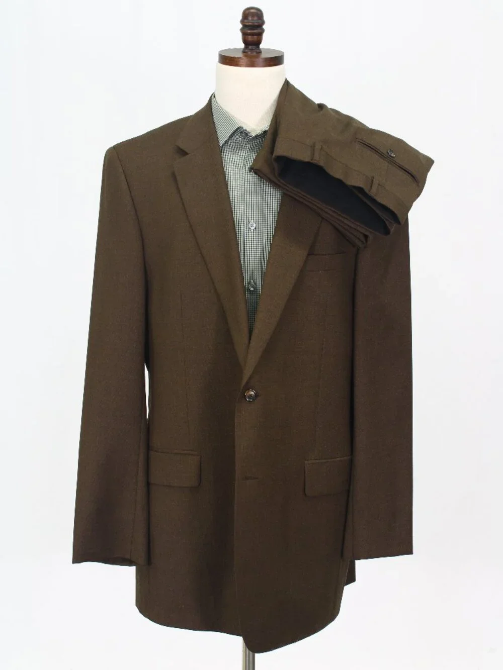 Jos. A. Bank 46L 41x32 Brown Full Suit 2-Button Solid R959