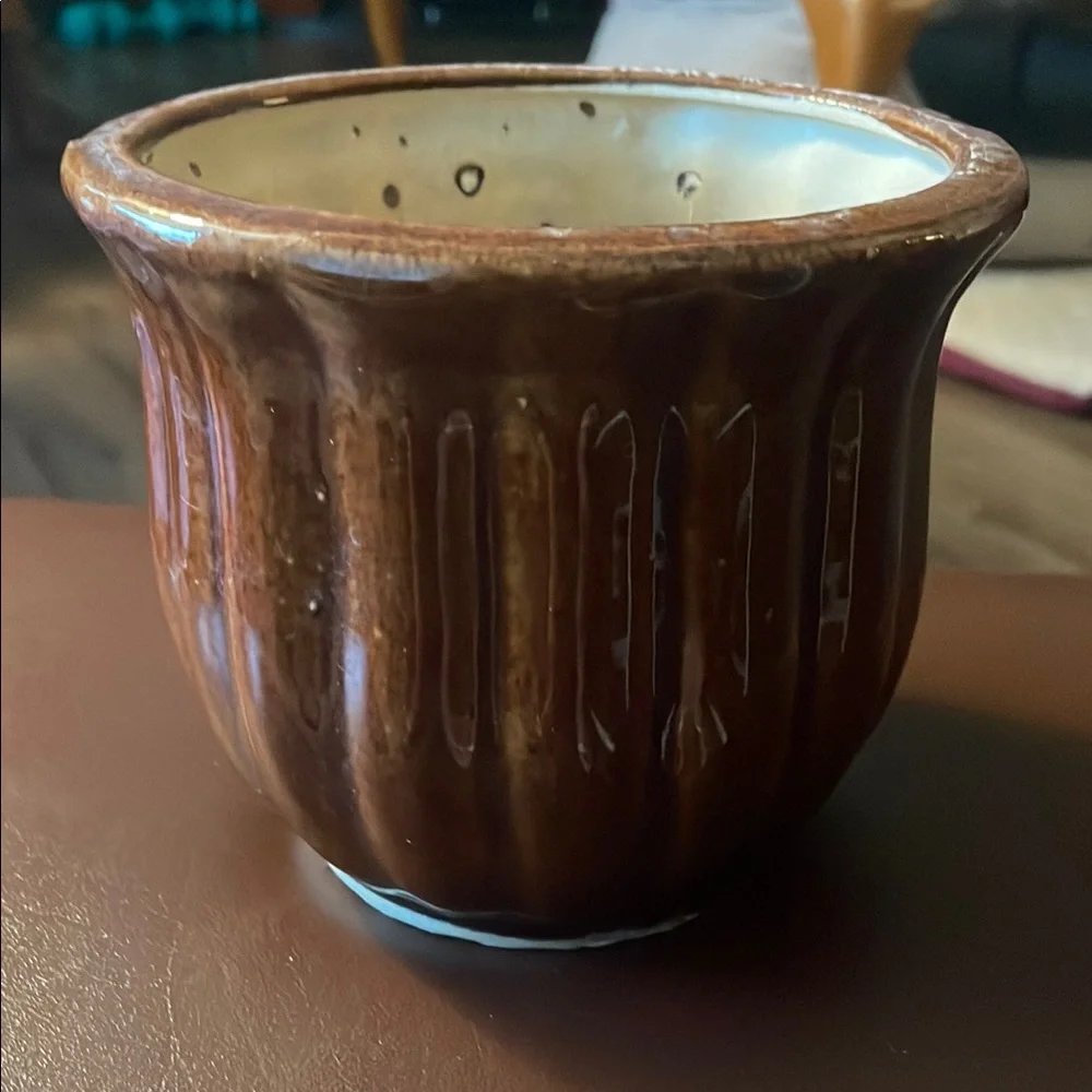 Handcrafted Brown Ceramic Vase