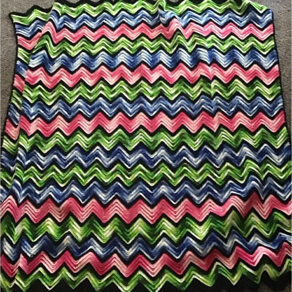 Beautiful Crocheted Chevron Afghan