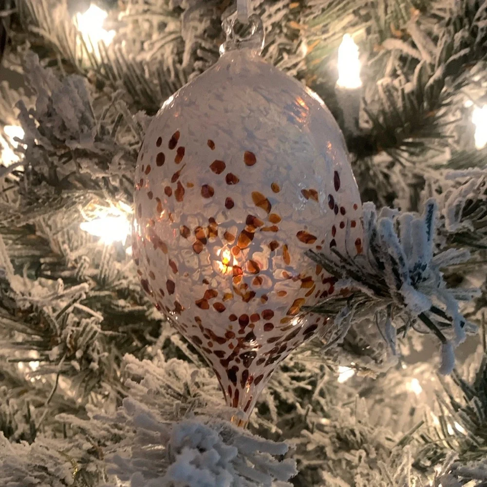 Art glass handmade ornament- Michigan