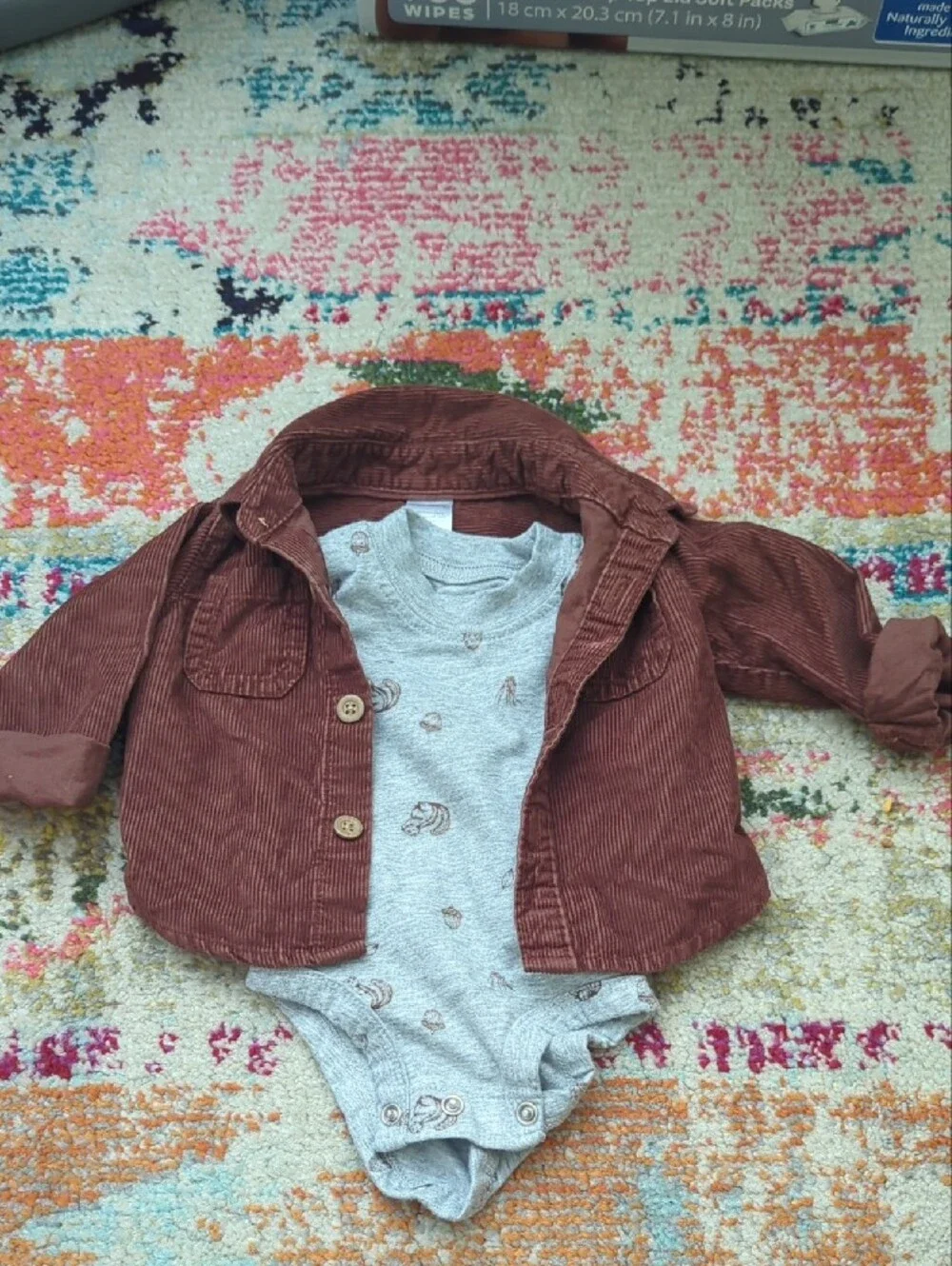 Carters button front textured