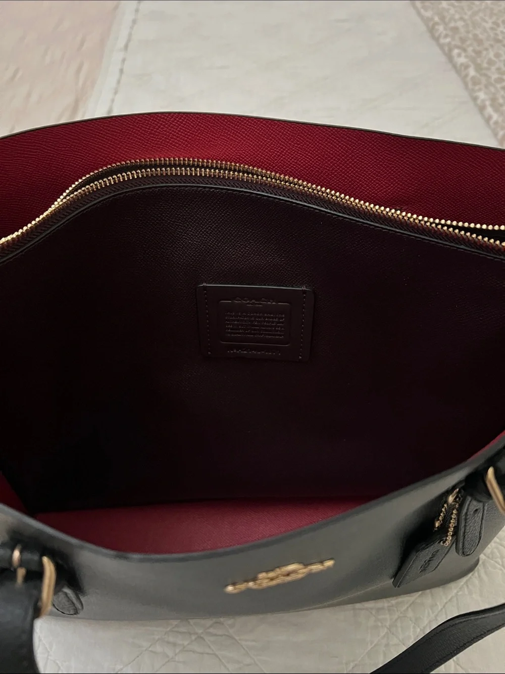 Coach structured pebbled