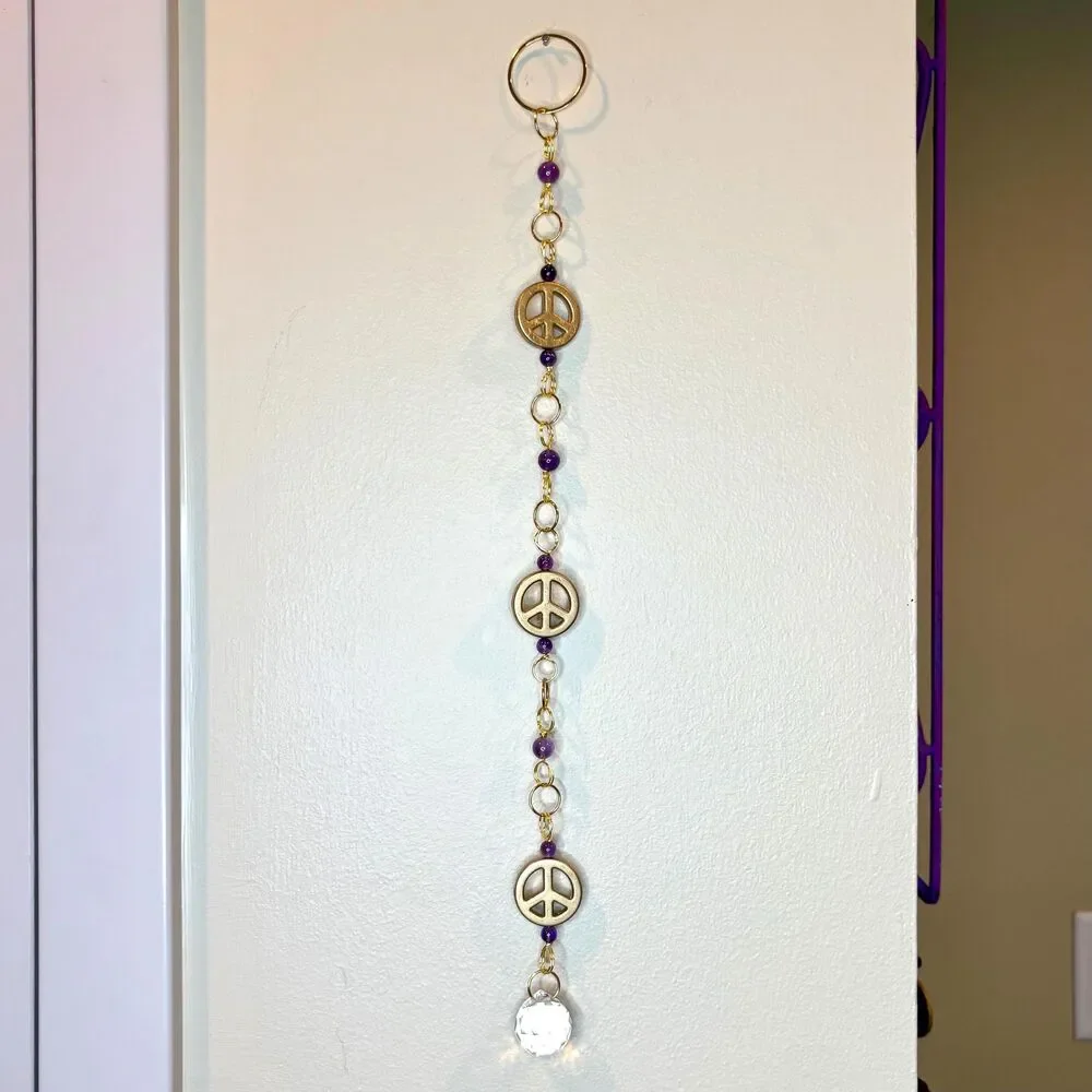 Handmade amethyst peace