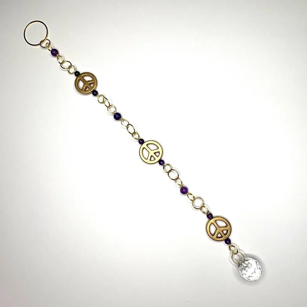Handmade amethyst peace