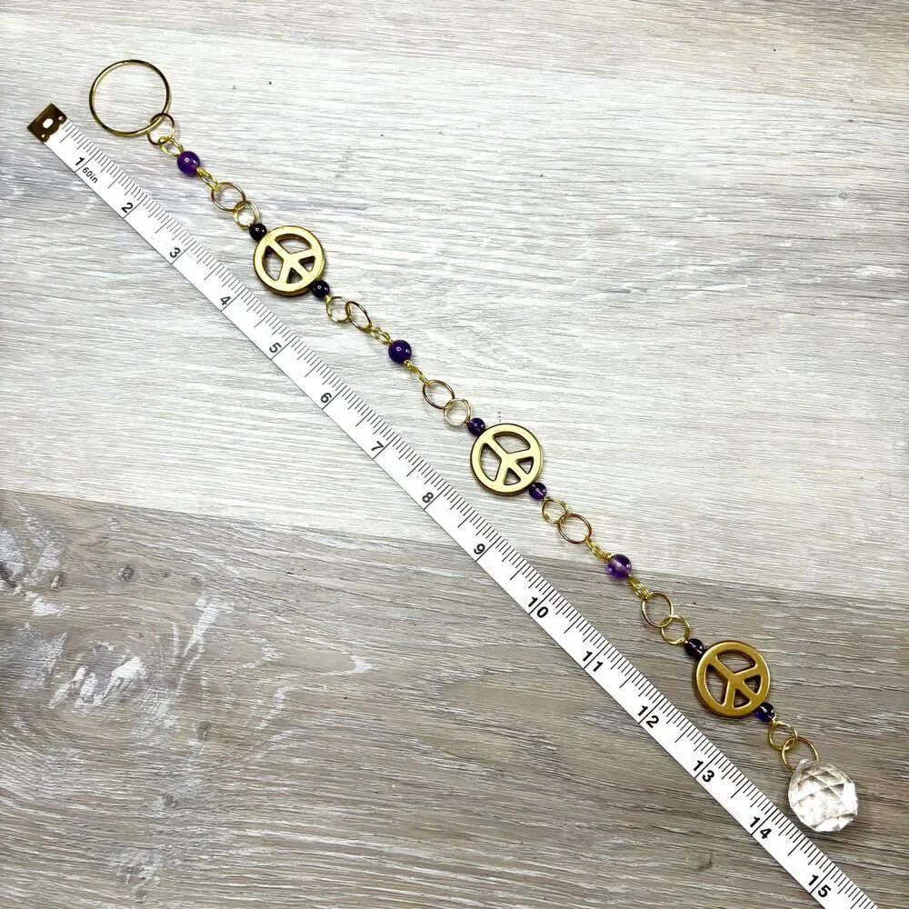 Handmade amethyst peace