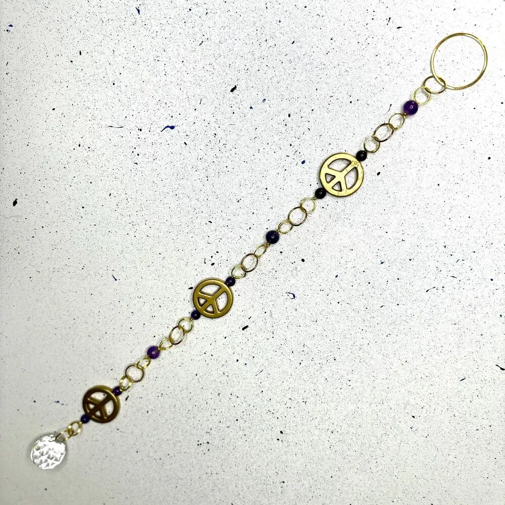 Handmade amethyst peace