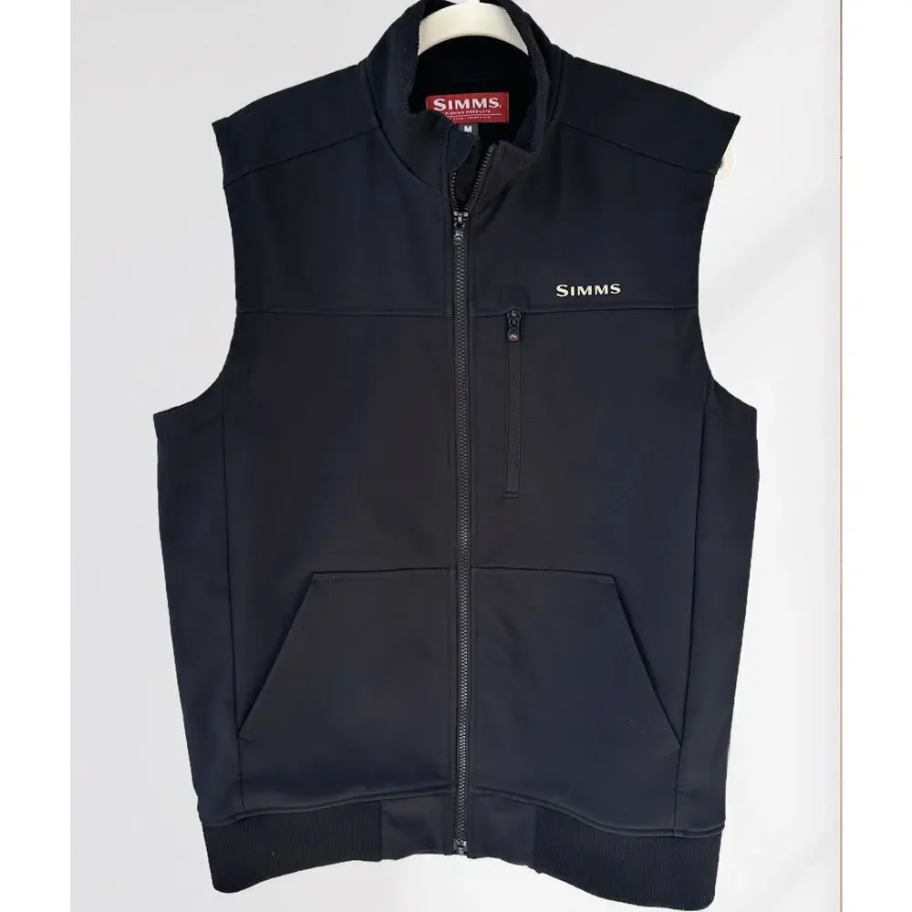 SIMMS Men’s Black Fleece Vest, Size M