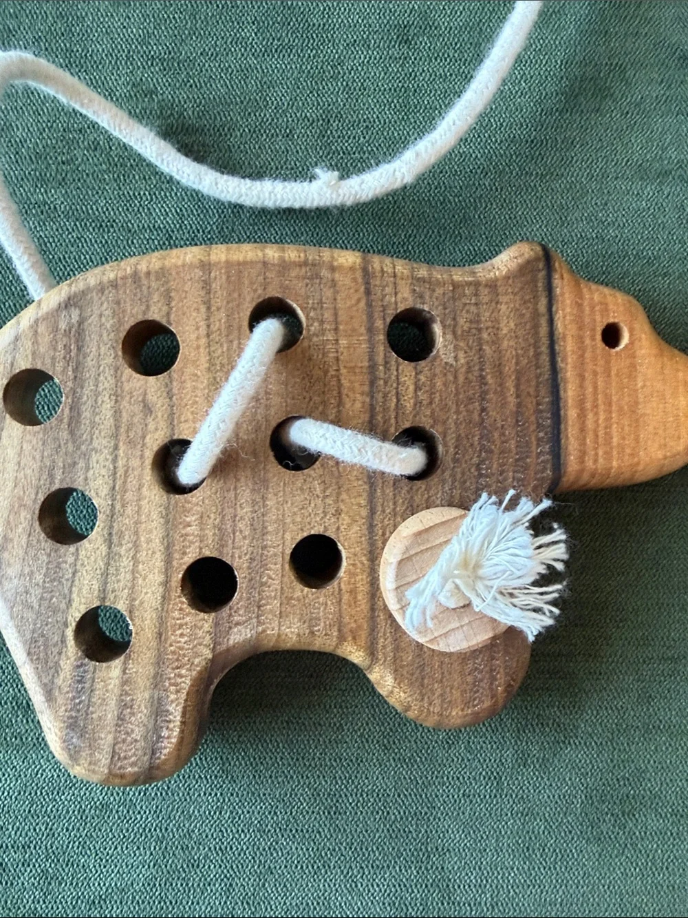 DK wooden toys wooden cord white