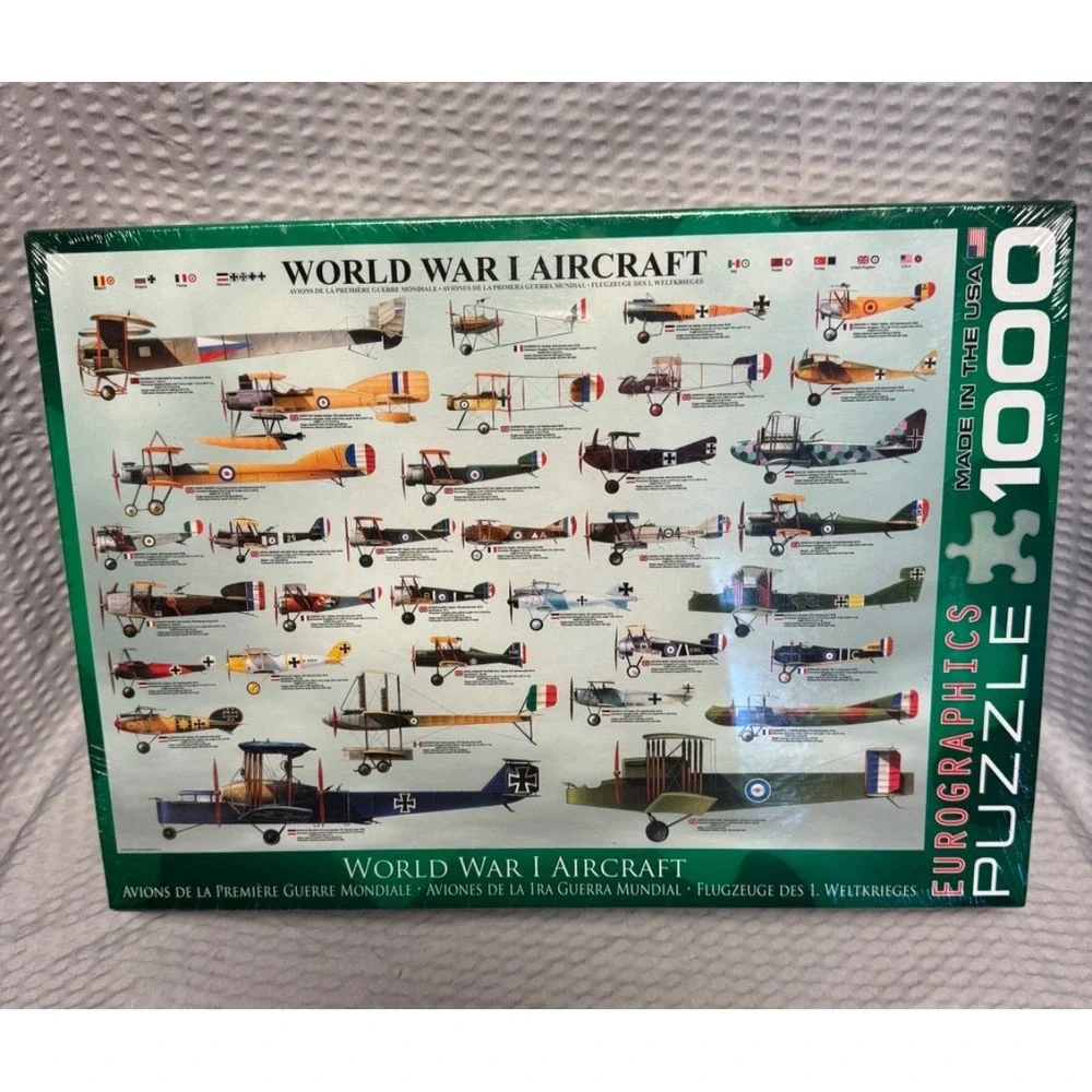 World War I Aircraft WWI - 1000 Pieces Jigsaw Puzzle New Factory Sealed History