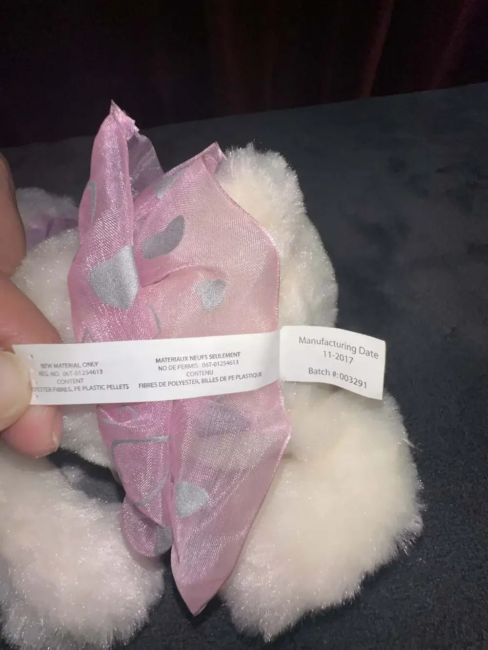 The Petting Zoo white plush