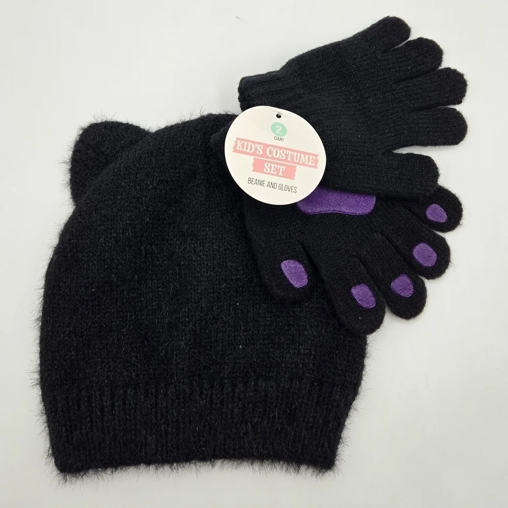 Cat Costume Beanie and Gloves Kid's Costume Set