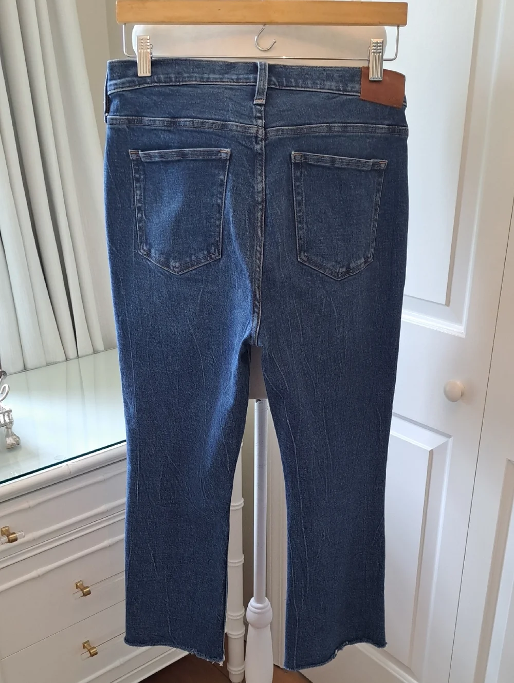 J. Crew rise button raw