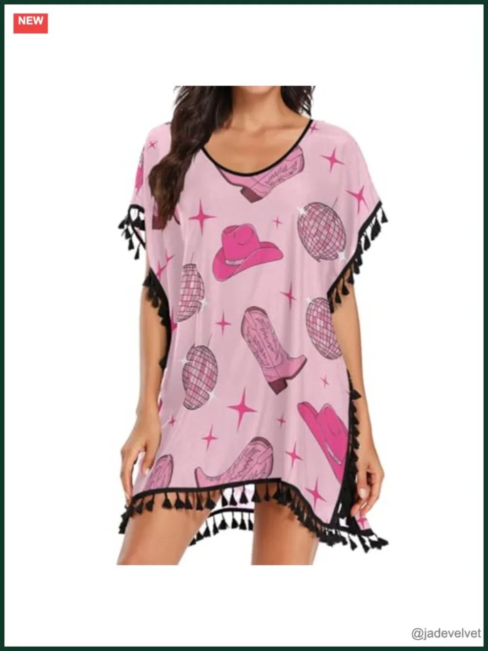 Tassel Swimsuit Cover Up Loose Fit Beach Vacation Shirt