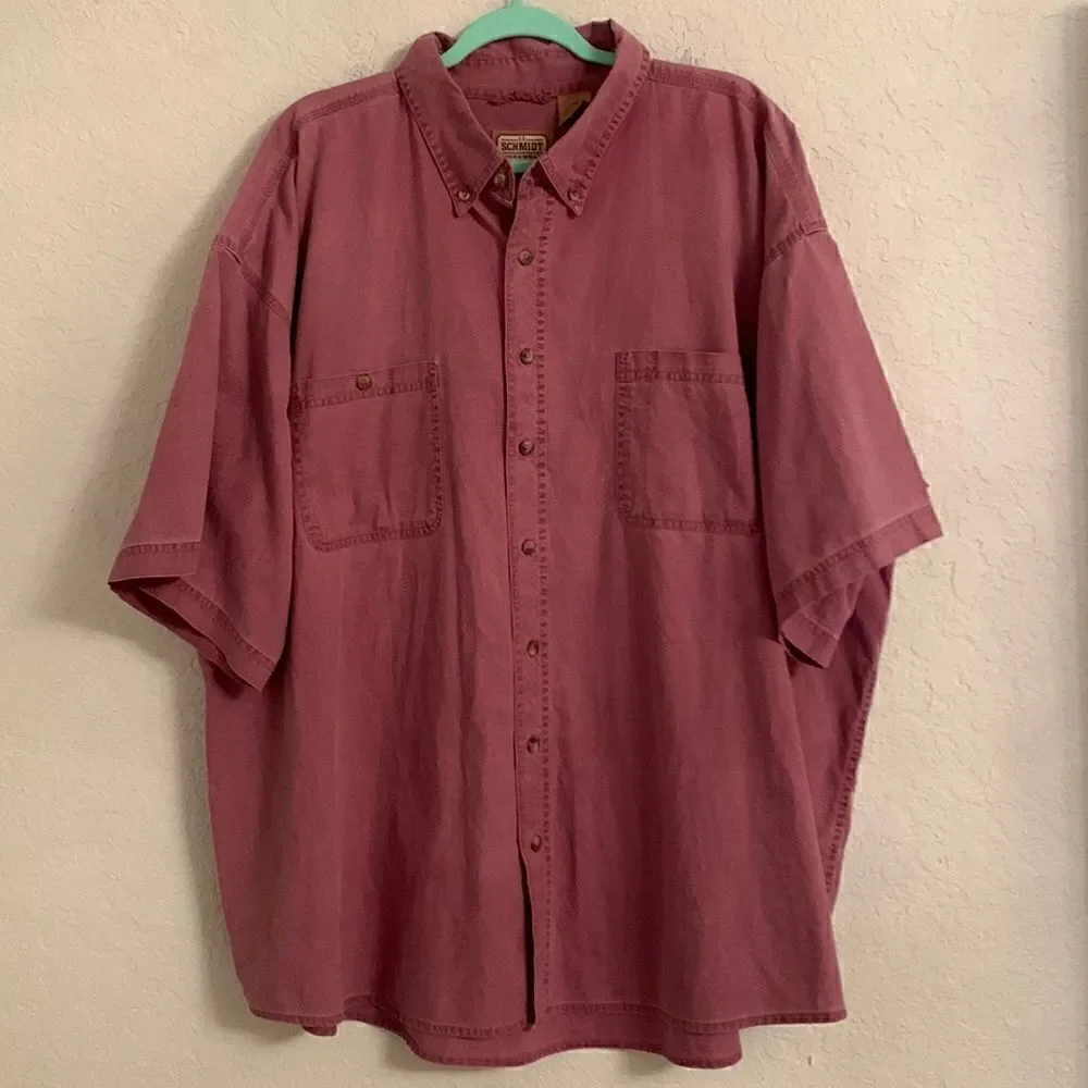 C.E. Schmidt Workwear Cotton Short Sleeve Button Closure Men’s Shirt Size 2XL
