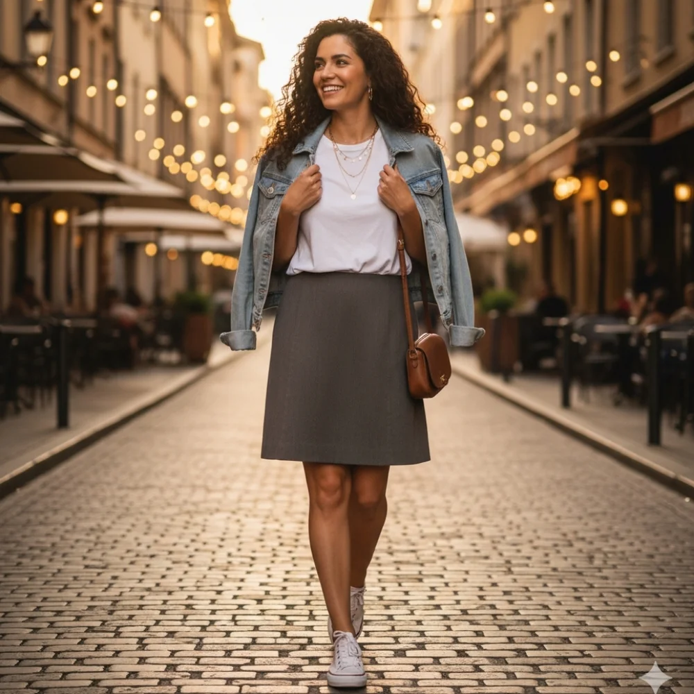 Express Gray Skirt