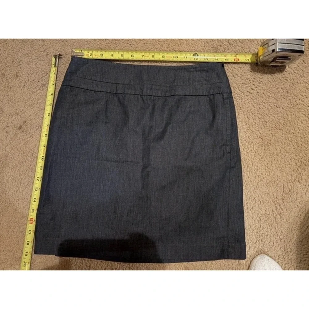 LOFT Ann Taylor Womens Size 4 Dark Wash Denim Pencil Skirt Side Zip T35-24