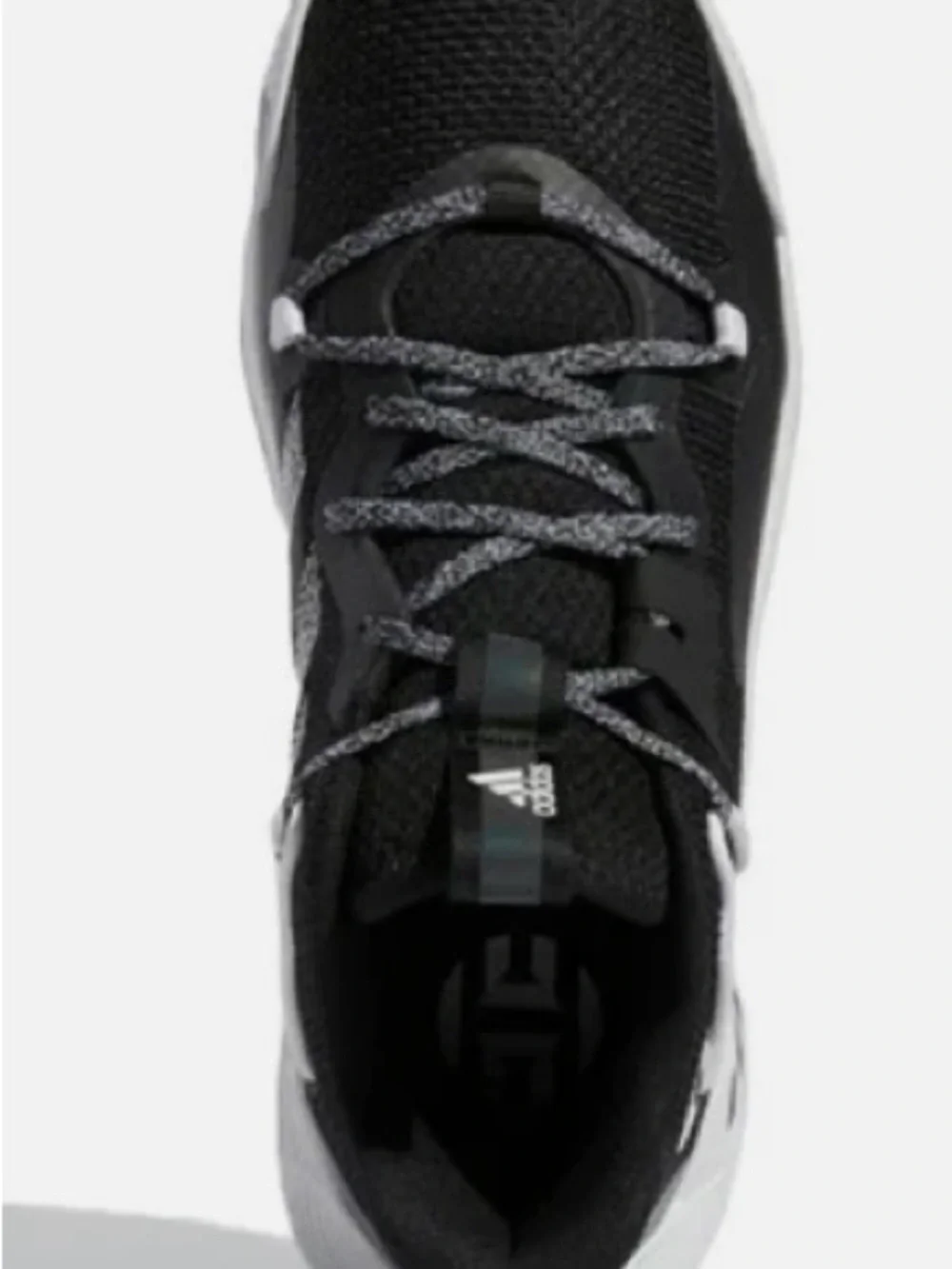 adidas Black Sneaker with Gray Speckled Laces
