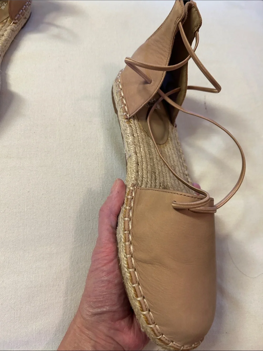 Eileen Fisher leather espadrille