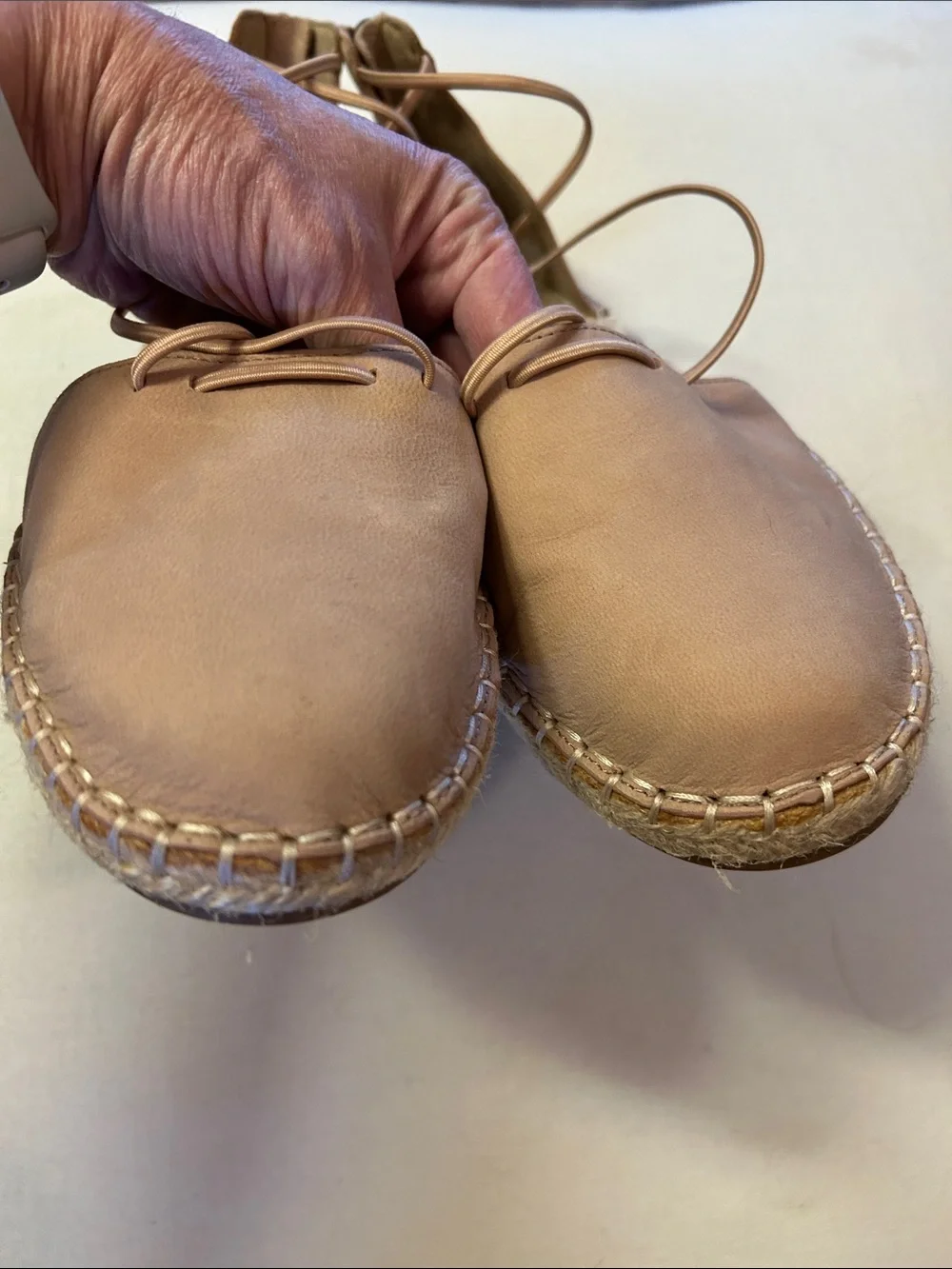 Eileen Fisher leather espadrille