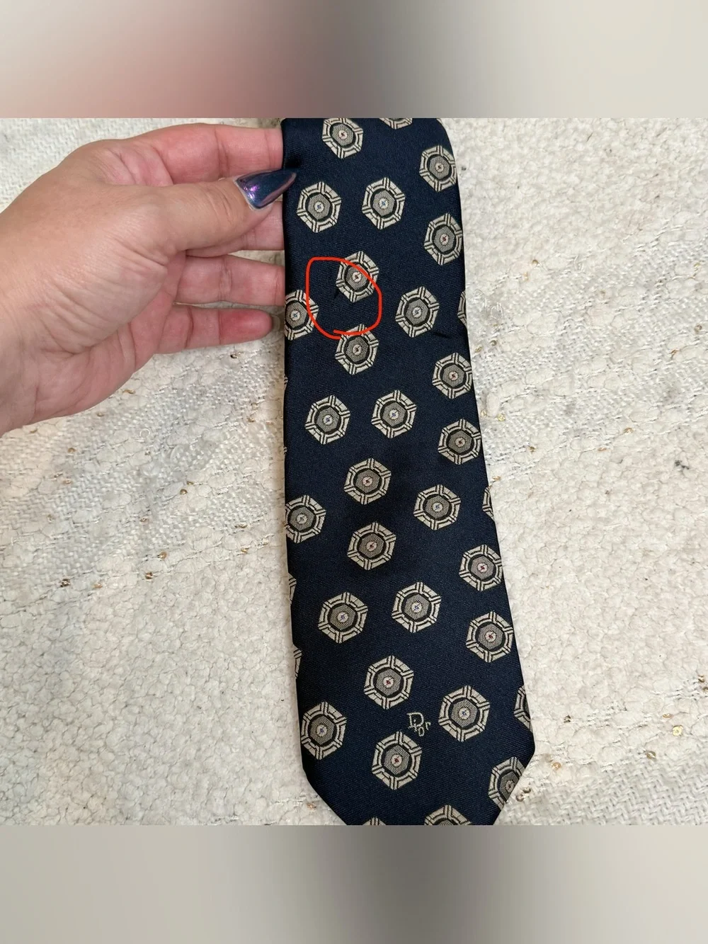 Dior dark tie silk