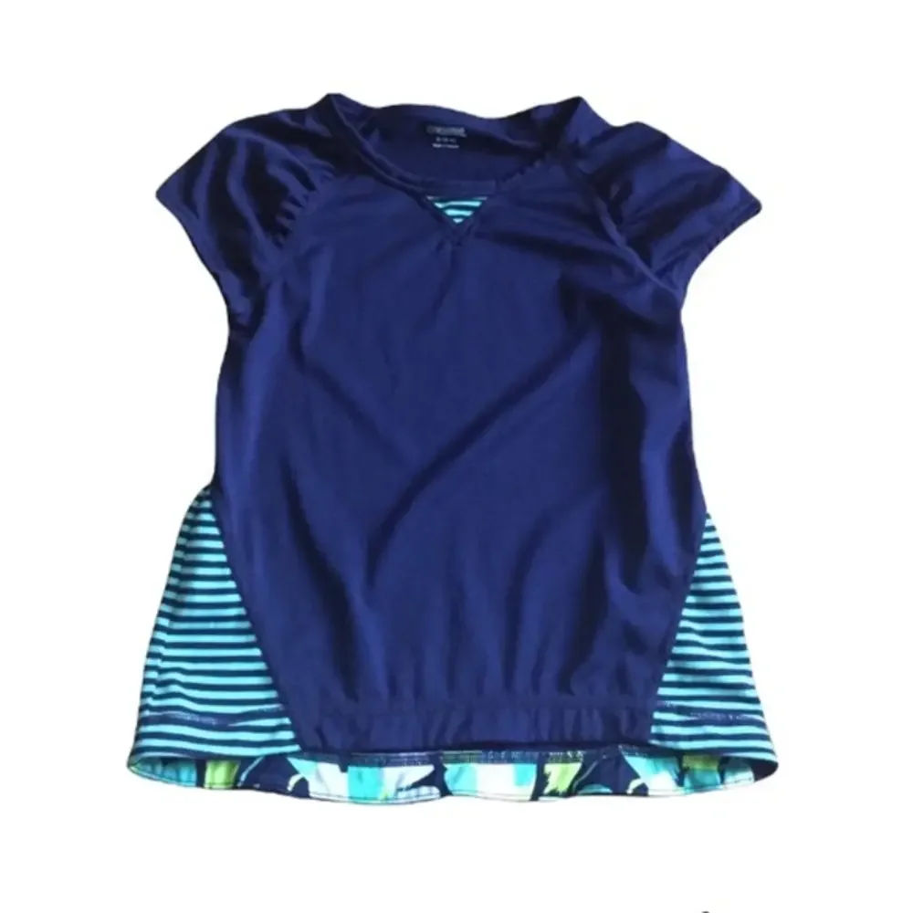 Gymboree S blue‎ color block layered look water resistant swim vacation top