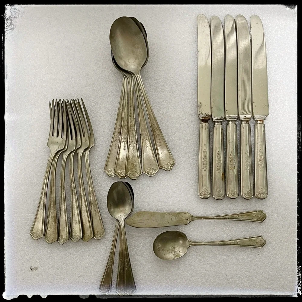 Wm. A. Rogers, Oneida Vintage OAKLAND pattern, Nickel Silver Flatware pieces
