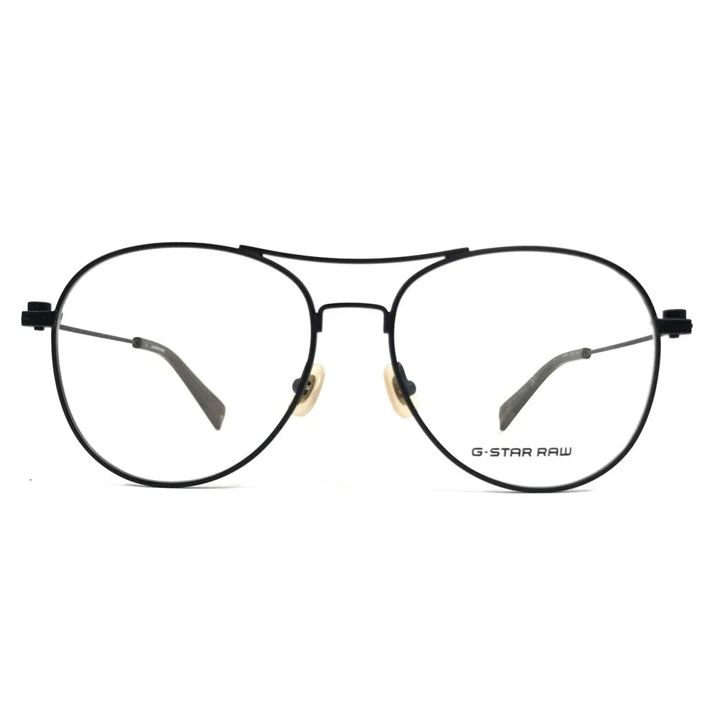 G-Star Raw Eyeglasses Frames GS100-002 SNIPER Black Round Wire Rim 53-15-145