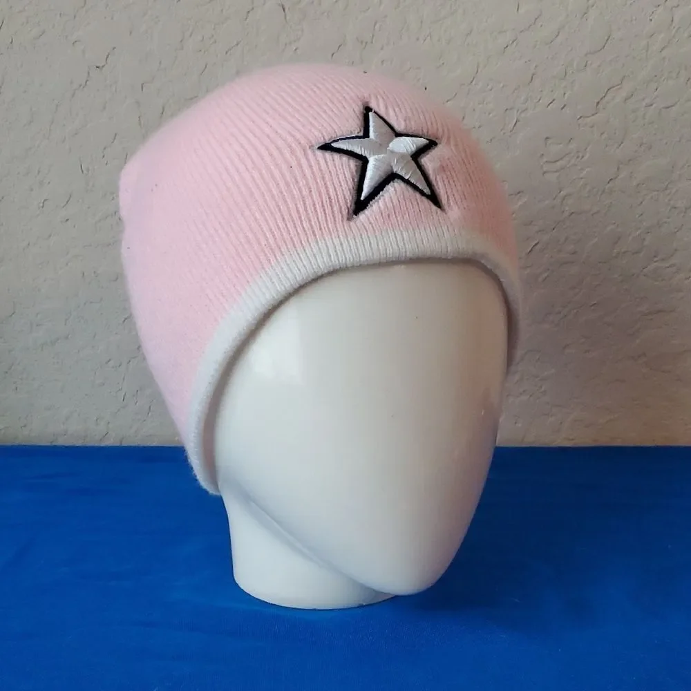 Dallas Cowboys Kids Beanie Pink White Star Logo Knit Winter Hat Youth Girl