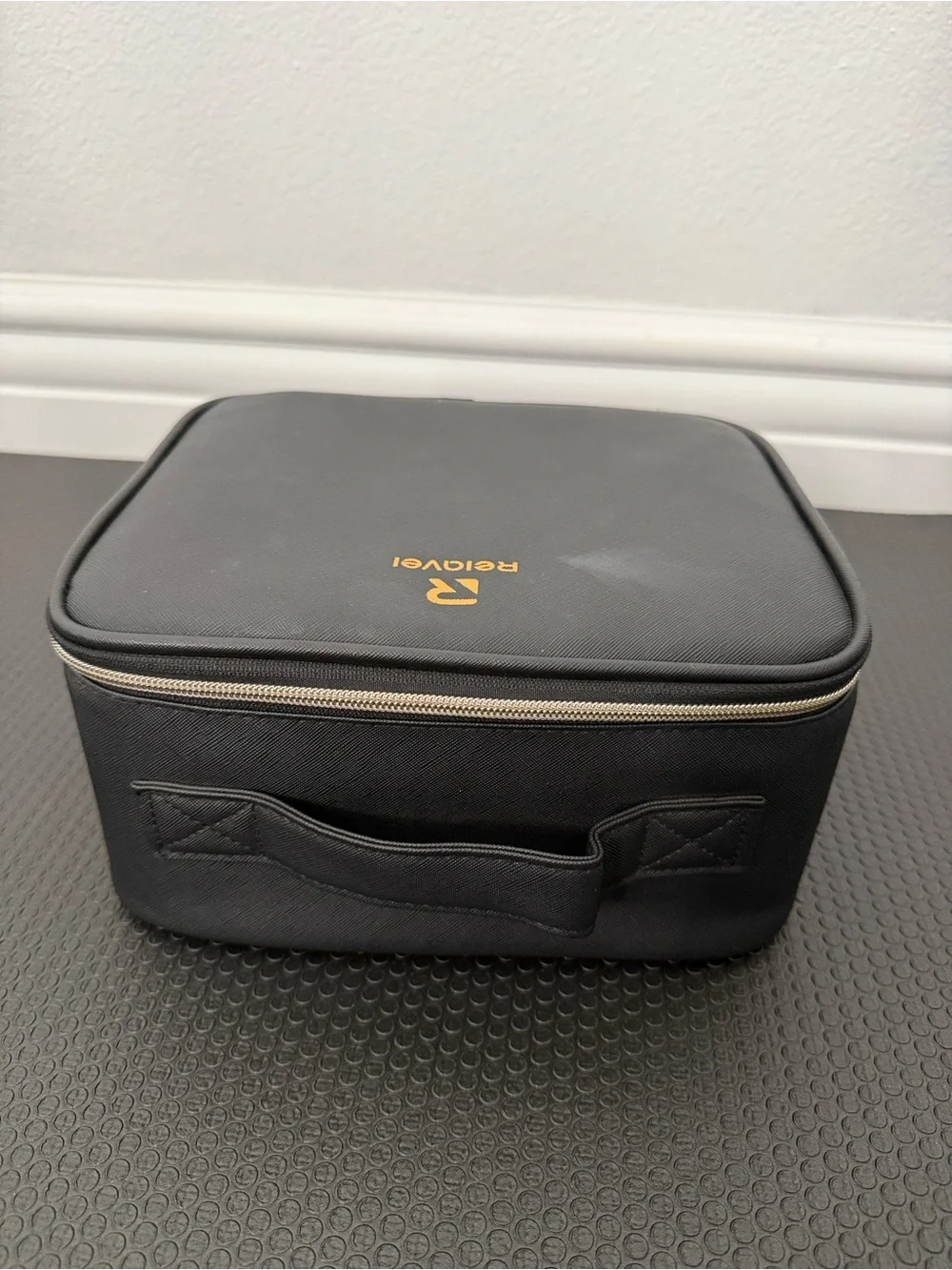 Amazon Black Cosmetic Travel Case with Gold Logo