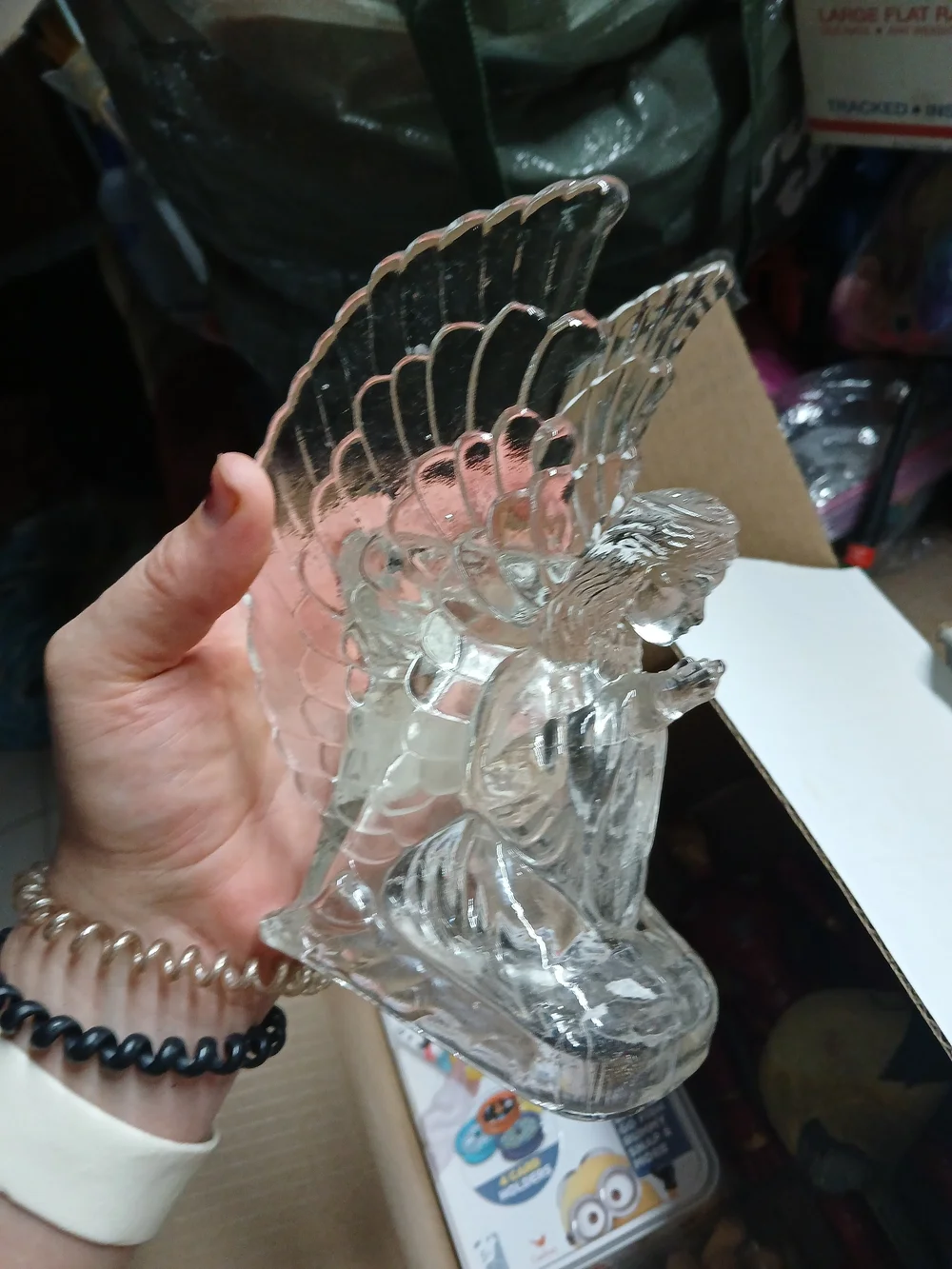 House of Lloyd glass angel tealight holder from 1989.