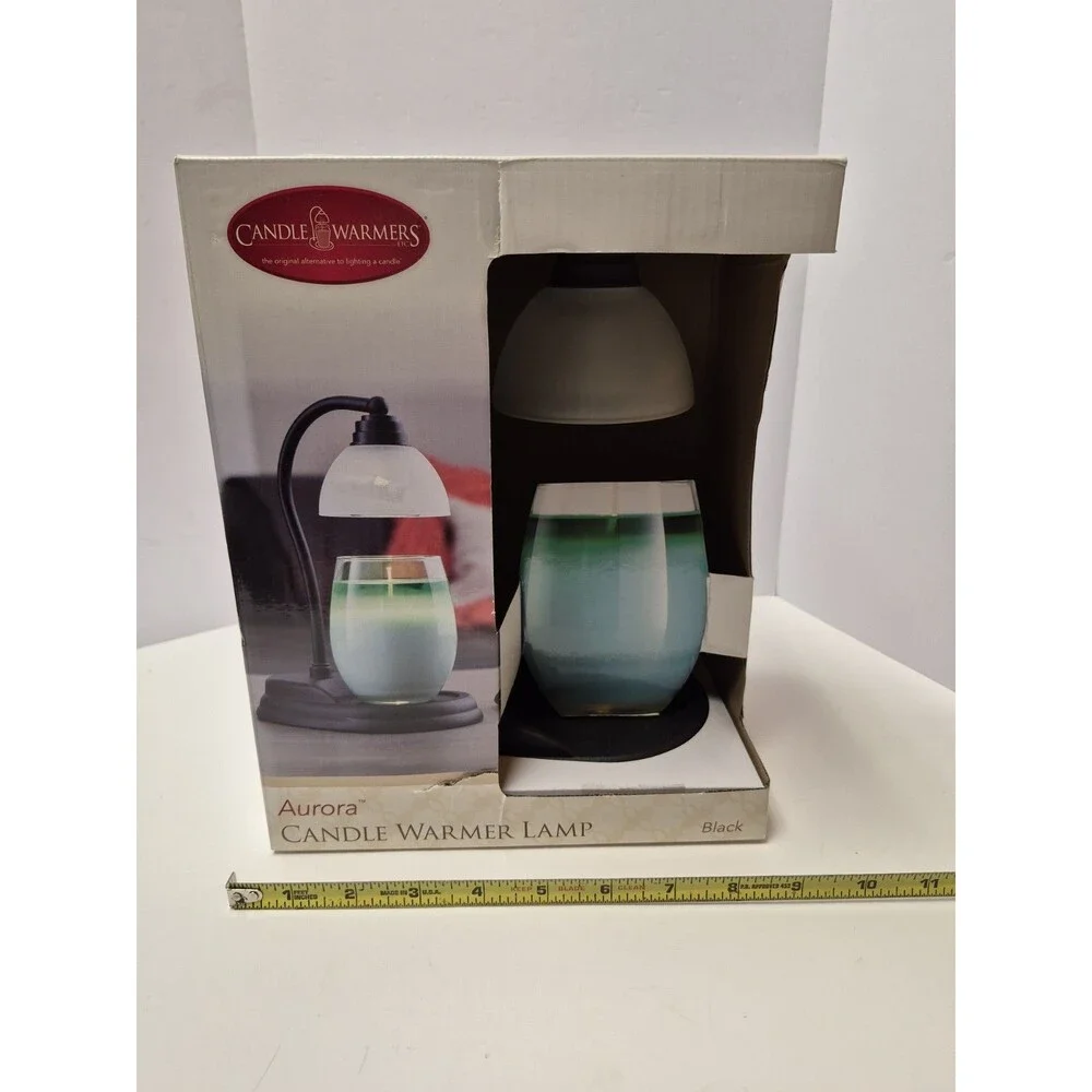 New In Box Aurora Candle Warmer Lamp Black