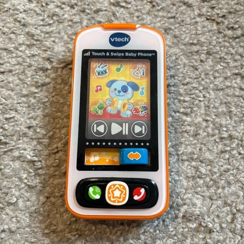Vtech Touch and Swipe Baby Phone Orange Kids Learning Toy